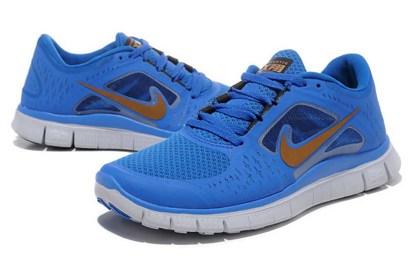 Nike Free run Womens Shoes 5.0 breathable Blue Brown (2)